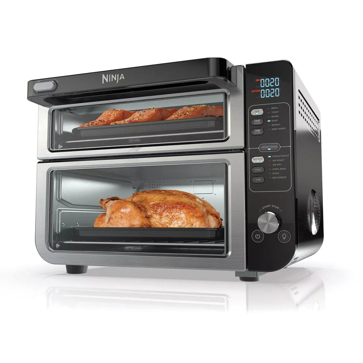 Ninja 12-in-1 Double Oven With FlexDoor, FlavorSeal, Smart Finish, Convection And Air Fry - DCT401