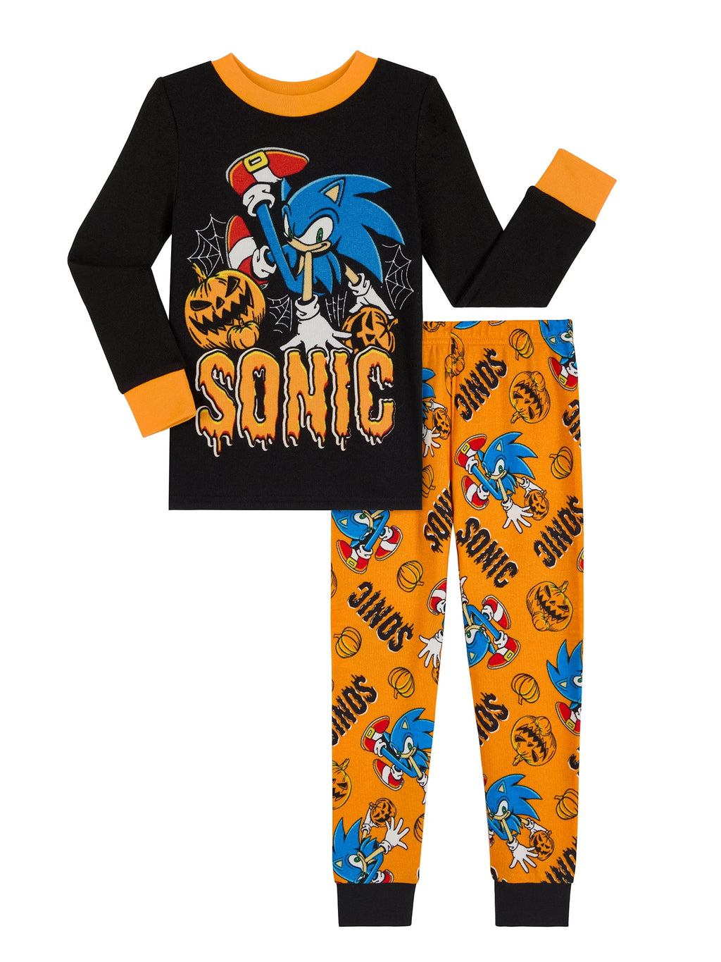 Marvel Boys Halloween Tight Fit Long Sleeve Top and Pant Pajama Set, 2-Piece, Sizes 4-12