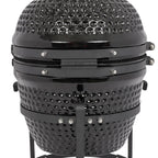 SalonMore 13in Round Ceramic Charcoal Grill - Black