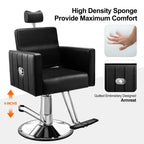 Baasha Reclining Salon Chair With Heavy Duty Hydraulic Pump