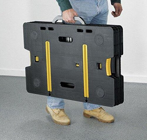 Keter Folding Work Table With 2 12 Inch Clamps, Black/Yellow - 17182239