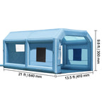SKYSHALO Portable Spray Shelter, 21x13.5x9.8 ft With 1100W Blower And Filtration System