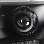 Spec-D Tuning Black LED Strip Bar Projector Headlights With LED Fog Lamps Compatible With 2009-2014 Ford F150 - Left And Right Pair