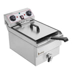 Electric Deep Fryer 8.5QT/8L Total Capacity, 12.5qt/11.8l - 1700W Blue Large Handle
