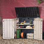 Keter Store-It-Out Midi All-Weather Resin Storage Shed, Beige, 30 Cu Ft