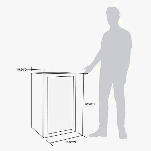 NewAir Beverage Refrigerator Cooler, 126 Cans, 3.4 Cubic Feet, Stainless Steel - AB-1200