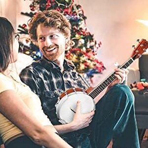 Vangoa 26 Inch Mini Travel Banjo With Remo Head And Beginner Kit