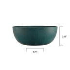 Mainstays 38 Ounce Round Plastic Etched Haunted House Bowl, Teal