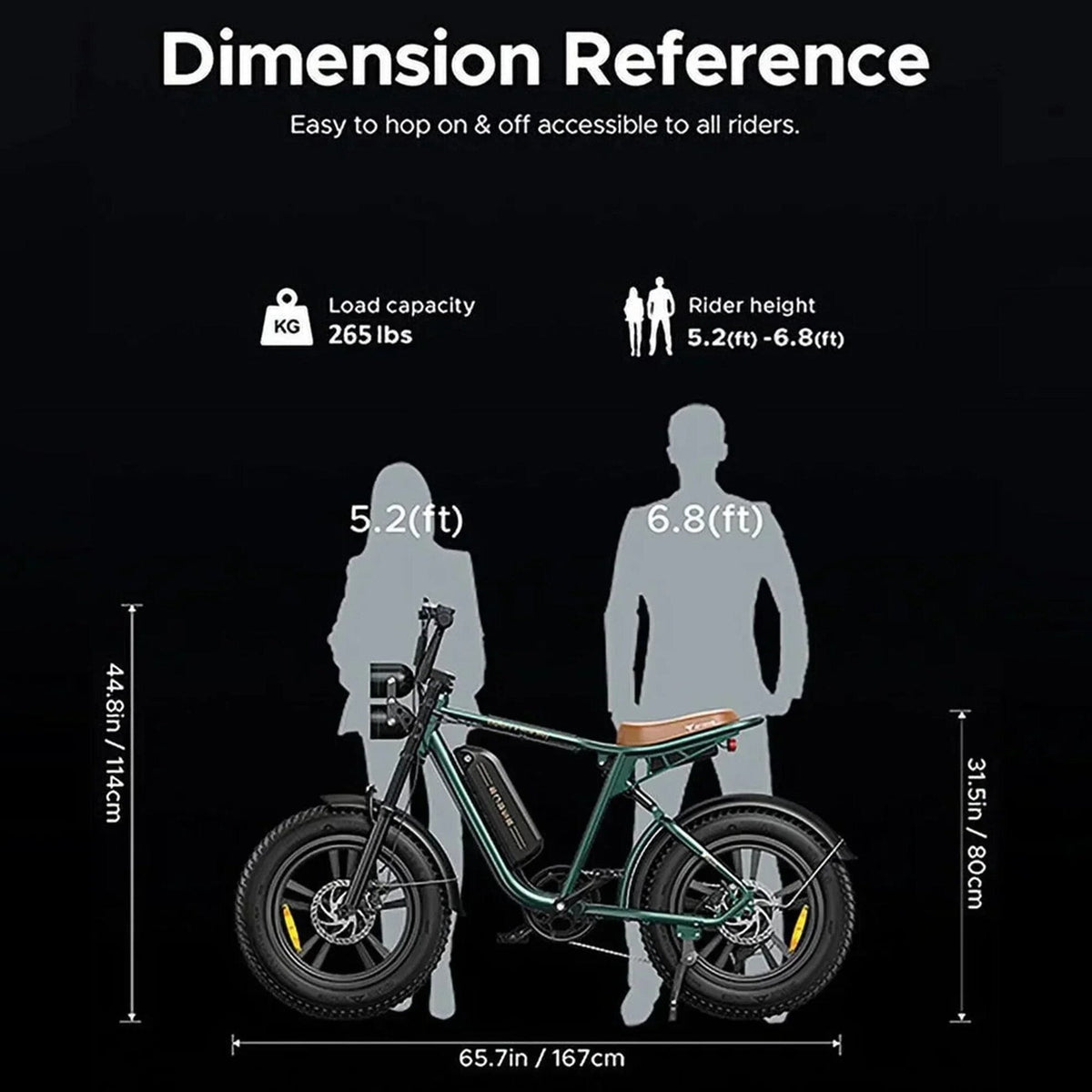 ENGWE Adult Electric Bike, Retro Style, 1000W, 28 Mph, 94 Miles, 20 x 4.0 Inch Fat Tires, Full Suspension - M20