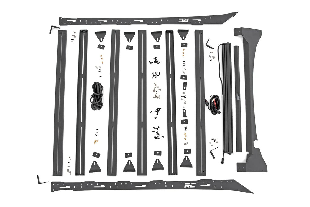 Rough Country Roof Rack System With 40in Front Facing LED For 15-18 Ford F-150 - 51021