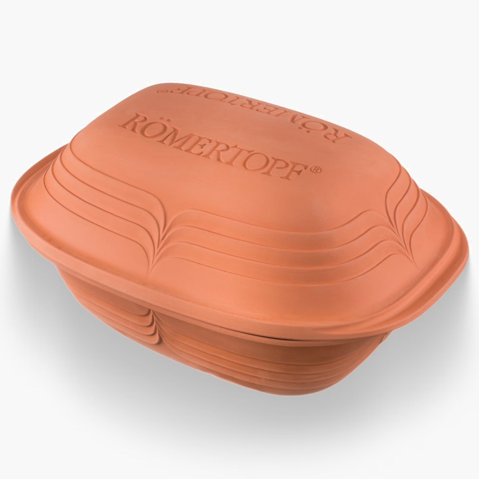 Romertopf Clay Roaster, 5.2 Quarts (5 Liters), Up To 6 People, 15.5 x 10.7 x 7.7 Inches - Modern Look
