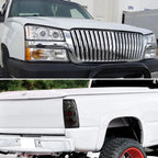 Spec-D Tuning Black SMD LED Projector Headlights With 6-LED Bumper Lights - Chevy Silverado Left And Right Pair