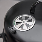 Outsunny 3-in-1 16in Round Charcoal BBQ Smoker Grill With 2 Cooking Areas And Thermometer - Black