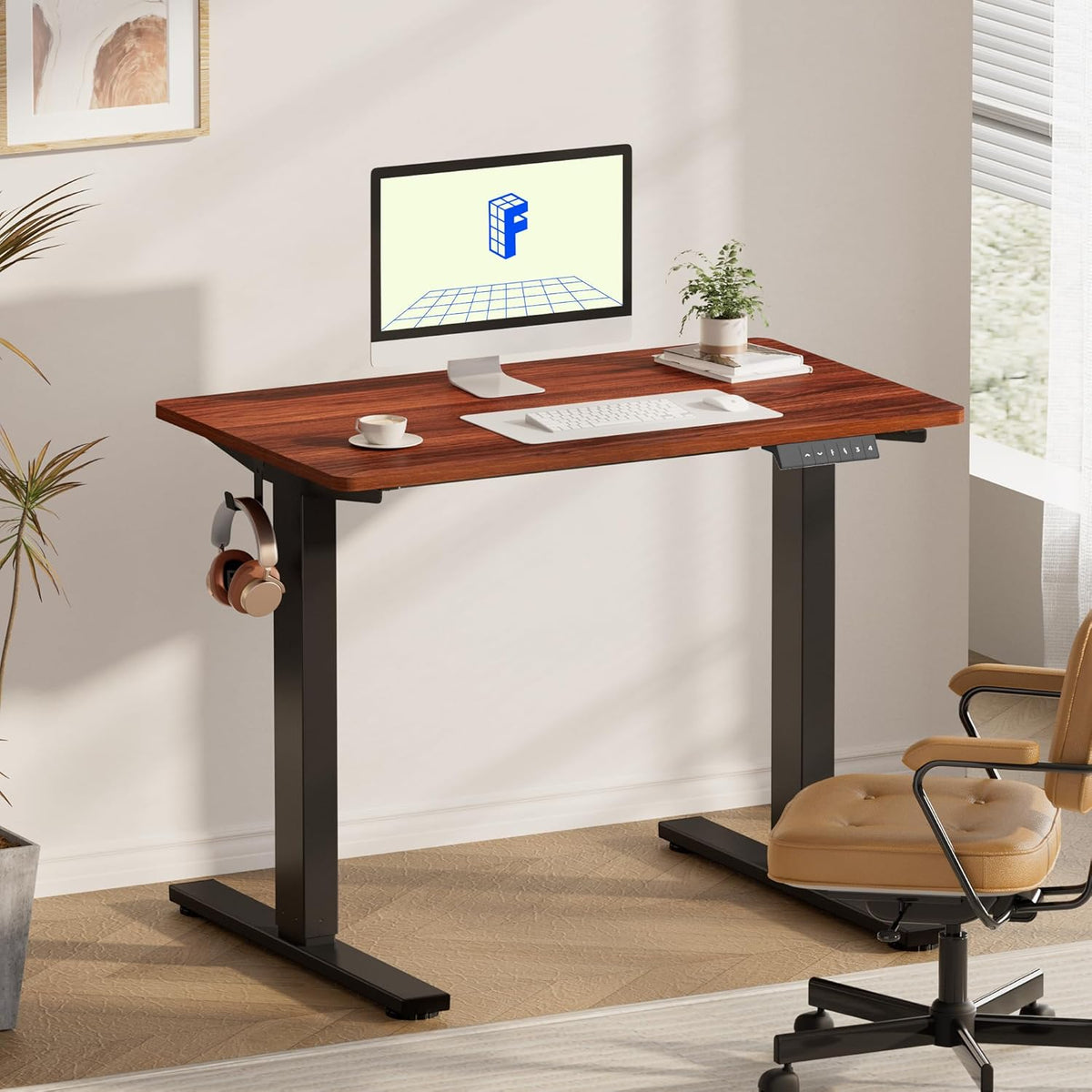 FLEXISPOT Electric Standing Desk With Whole-Piece Desktop - EN1