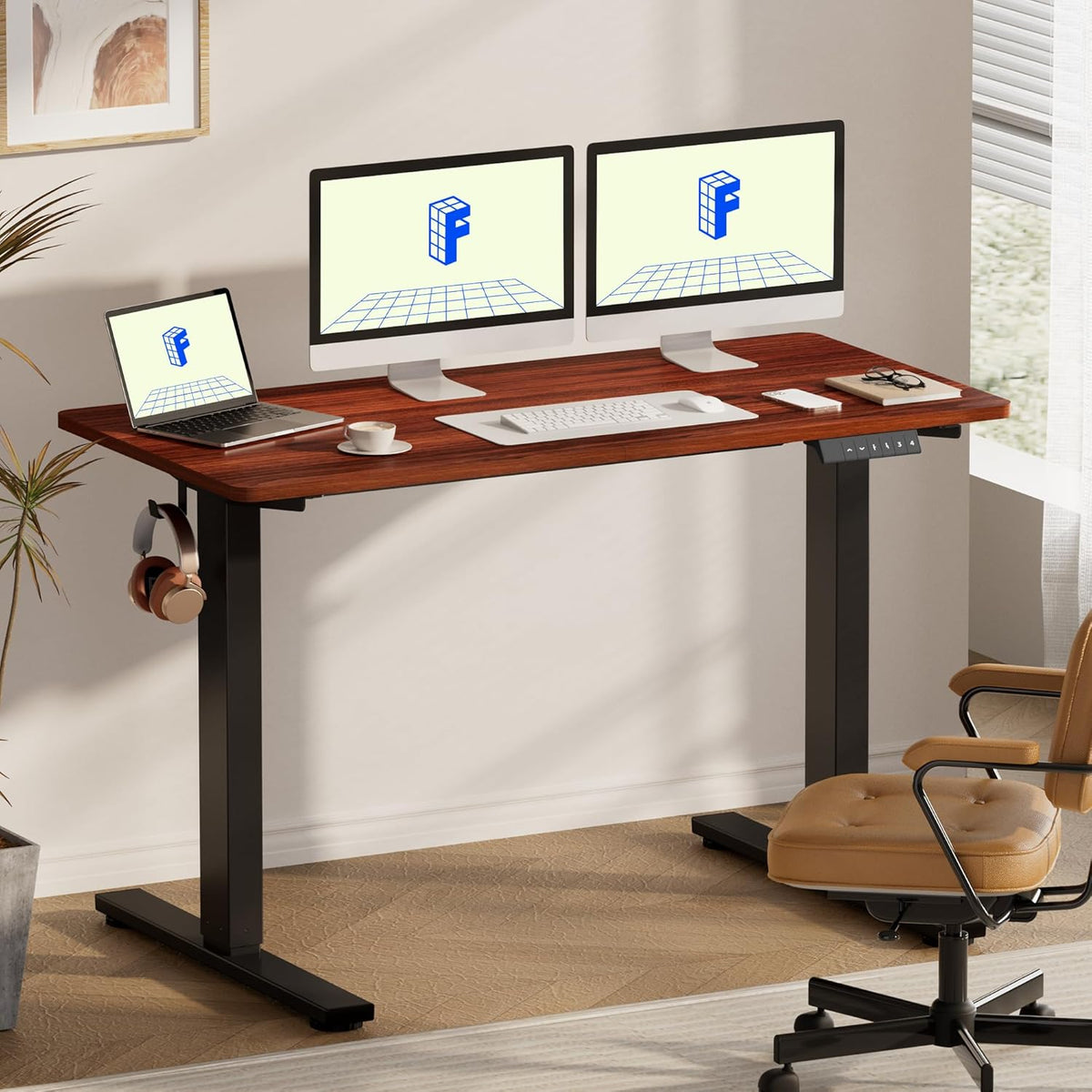 FLEXISPOT Electric Standing Desk With Whole-Piece Desktop - EN1
