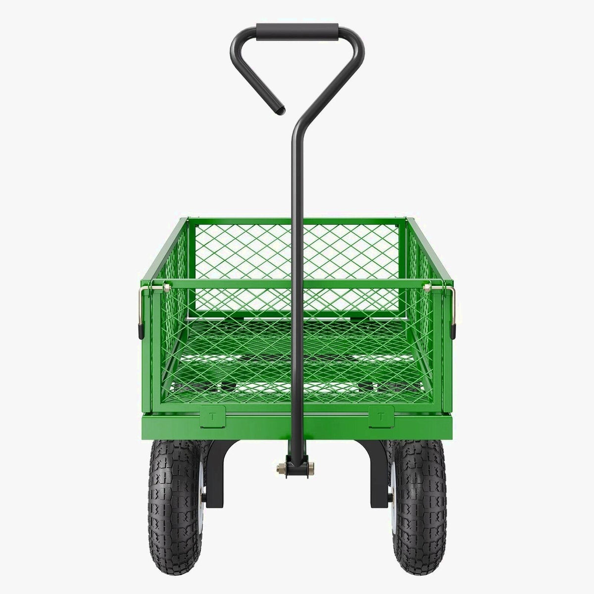 KFFKFF Steel Garden Utility Cart 900 Lbs, 38 x 22 in, 10 in Wheels, Green - V900G