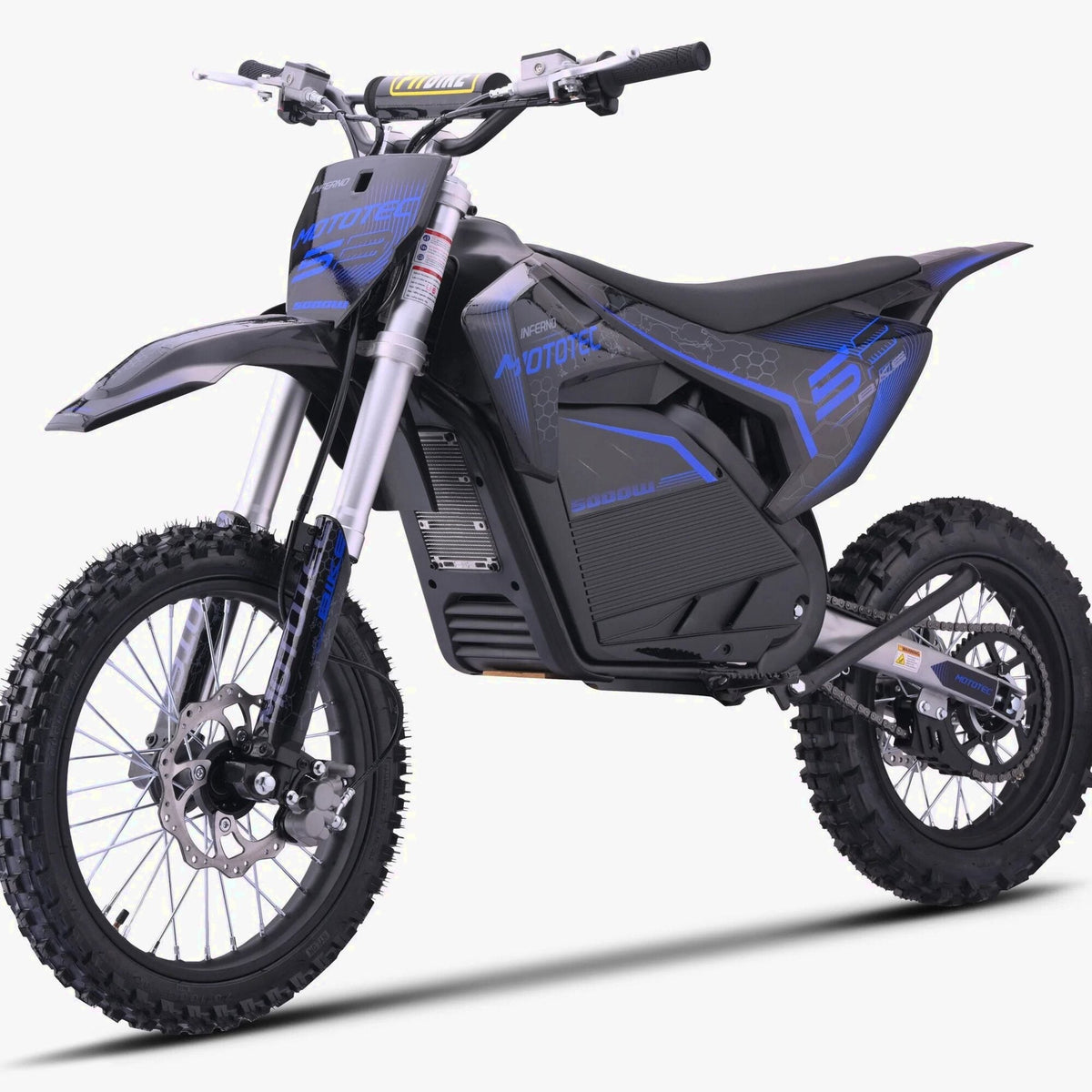 MotoTec 72v Pro Electric Dirt Bike 5000w Lithium Blue
