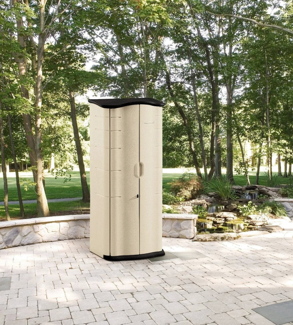 Rubbermaid Vertical Resin Weather Resistant Outdoor Storage Shed