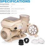 XtremepowerUS Variable Speed In-Ground Pool Pump 230V, 1.5 HP, 6 660 GPH, Max 1.75 HP