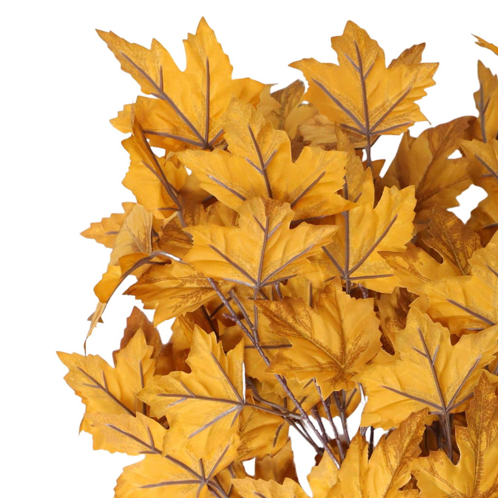 My Texas House Fall Faux Maple Leaf Bundle, Yellow, 20"