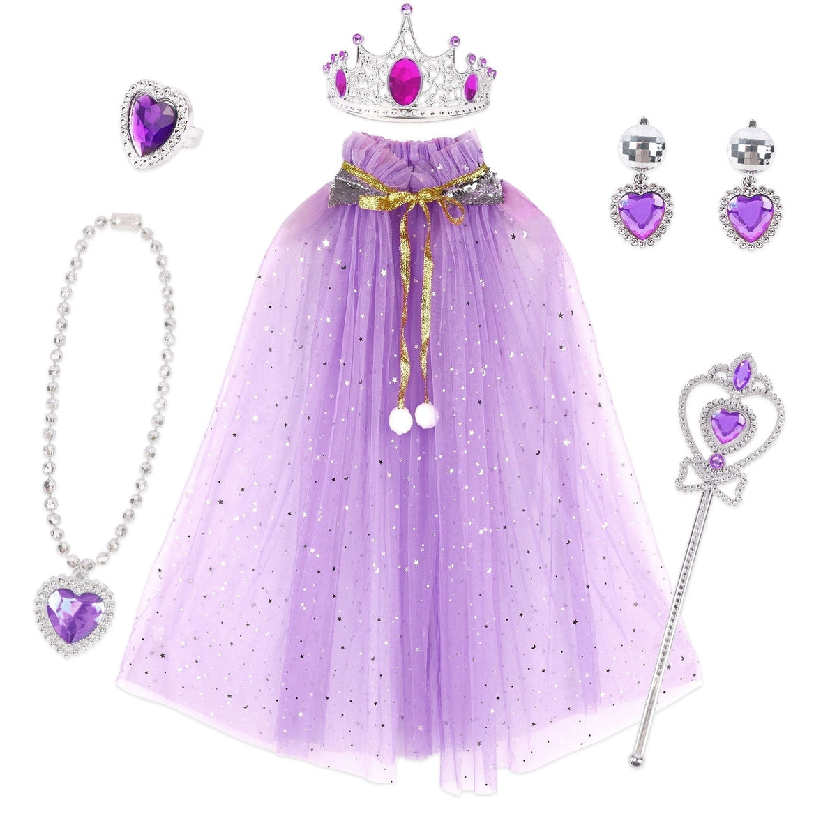 Unicorn Costume for Girls, Tutu Skirt Wings Unicorn Headband Princess Outfit for Birthday Halloween Christmas Cosplay Dress Up