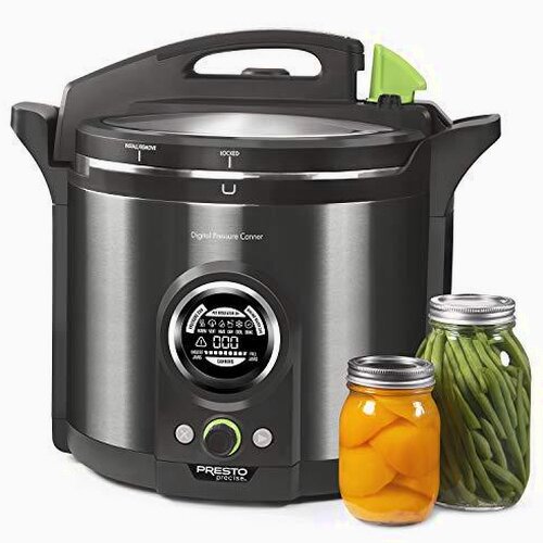 Presto 12 Qt Digital Pressure Canner, Black Stainless - 02144