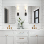 Framed Wall Vanity Mirror With Rounded Corners, 1 Piece