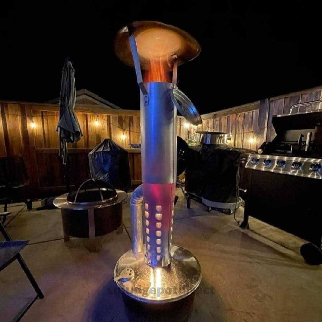 Smudge Pot Direct Outdoor Heater With Heat Dish