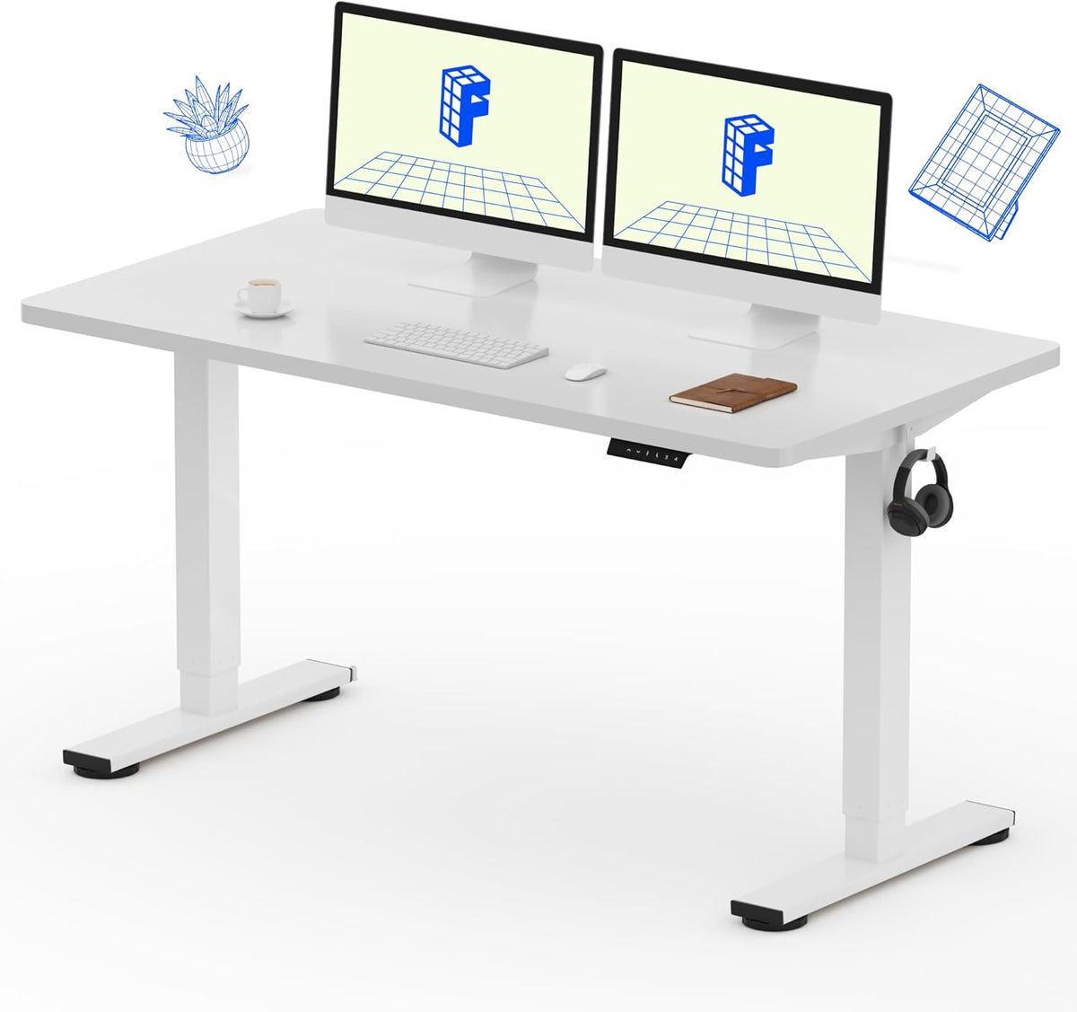 FLEXISPOT Electric Standing Desk With Whole-Piece Desktop - EN1