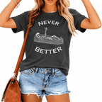 KimSoong Women Halloween Skeleton Graphic T-Shirts Crew Neck Short Sleeve Tees Tops