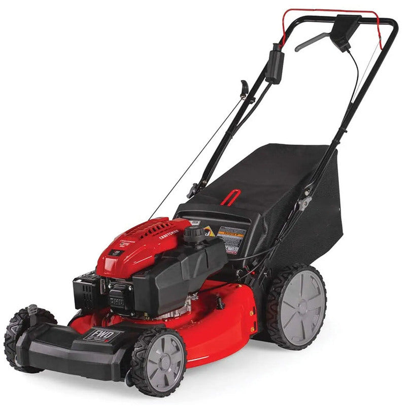 M275 159cc 21 Inch 3-In-1 High-Wheeled Self-Propelled FWD Gas Lawn Mower With Bagger - Red