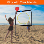 Slsy Portable Pickleball Set With Net, 4 Paddles, 4 Outdoor Pickleballs And 12 Birdies
