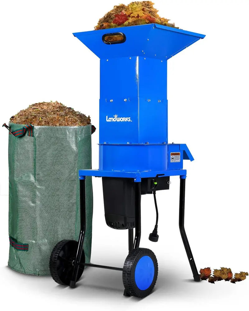 Landworks Electric Leaf Mulcher & Shredder, 120V, 11-Inch Blade, 0.5-Inch Cutting Capacity