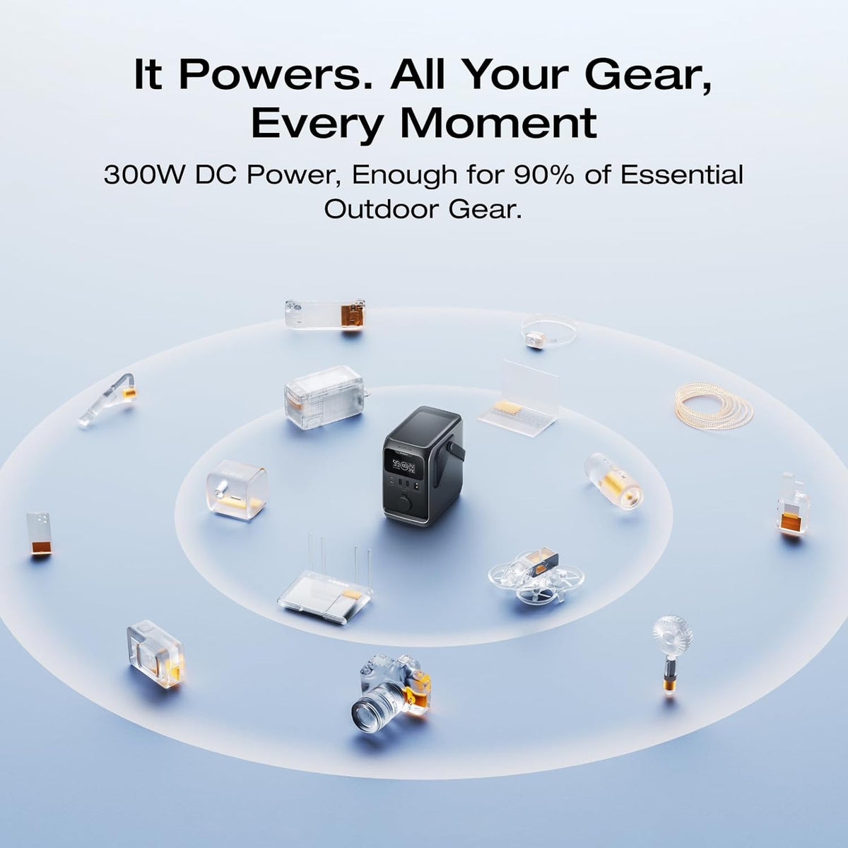 EF ECOFLOW TRAIL 300 DC Portable Power Station 288Wh LiFePO4 Battery 300W DC Output - TRAIL 300