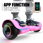 GYROOR 6.5 Inch Swift Smart Self-Balancing Hoverboard With Flashing Wheels, Speaker And App - UL2272