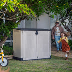 Keter Store-It-Out Midi All-Weather Resin Storage Shed, Beige, 30 Cu Ft