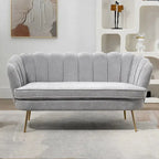 Mid-Century Modern Tufted Loveseat 59in Upholstered Sofa