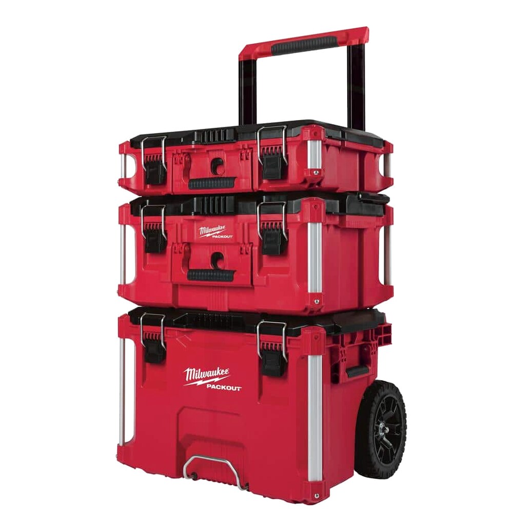 Milwaukee Packout 22 in. Rolling, Large And Medium Tool Box Set - 8426-8425-8424