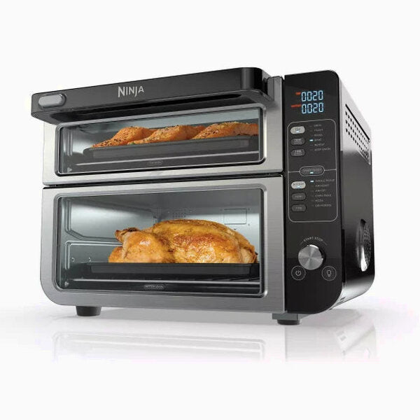 Ninja 12-in-1 Double Oven With FlexDoor, FlavorSeal, Smart Finish, Convection And Air Fry - DCT401