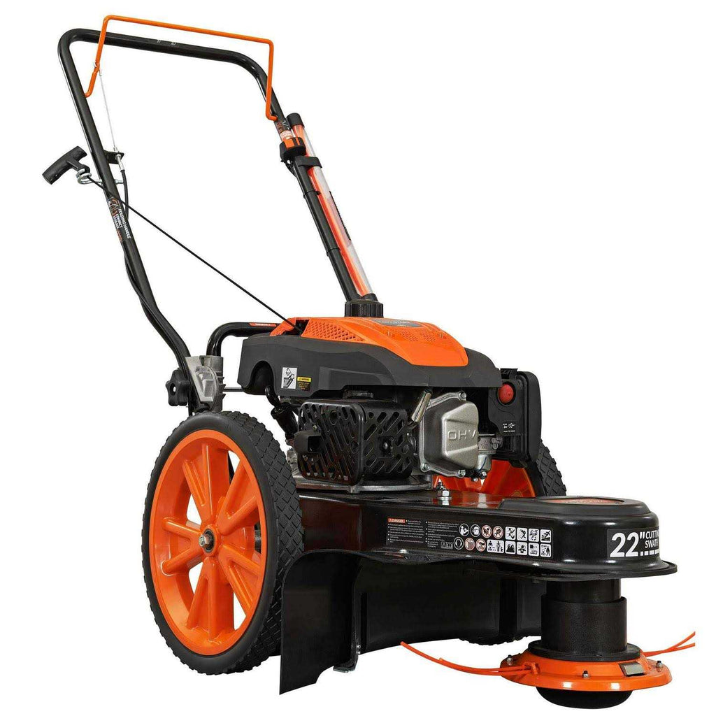 YARDMAX Gas Walk-Behind String Trimmer Mower, 22 in, 170cc