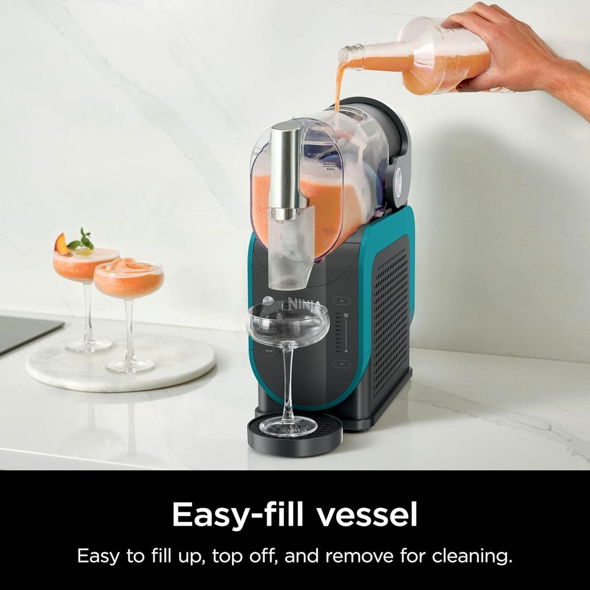 SLUSHi 88 Oz. Frozen Drink And Slushie Machine, Black - FS301