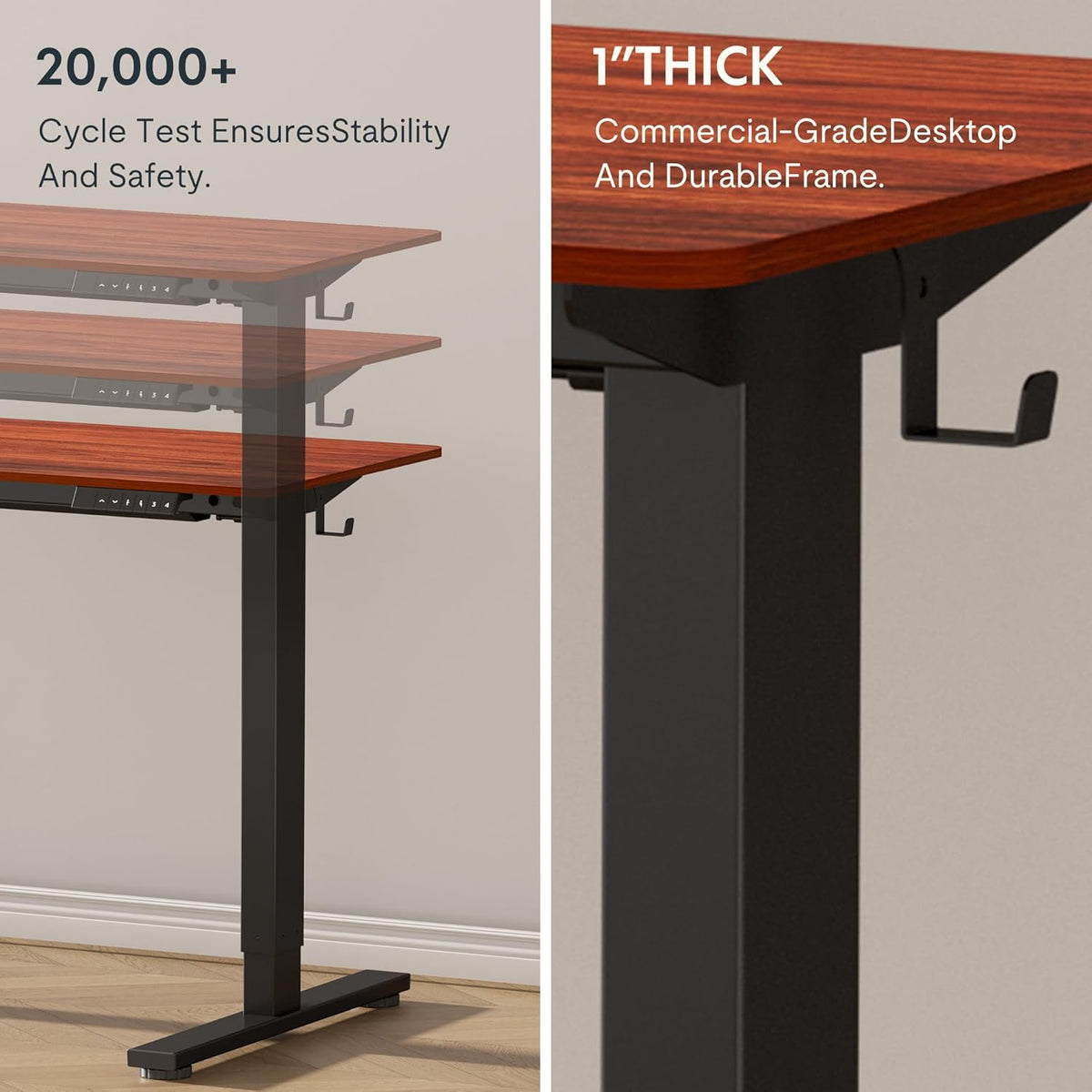 FLEXISPOT Electric Standing Desk With Whole-Piece Desktop - EN1