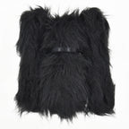Furry Spider Decoration, Black, 50", Halloween by Way To Celebrate