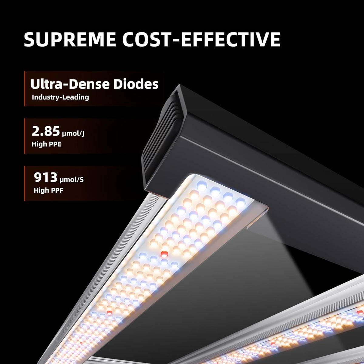 Spider Farmer LED Grow Light, 320W, 2x4 Coverage, Full Spectrum, Dimmable - G4500