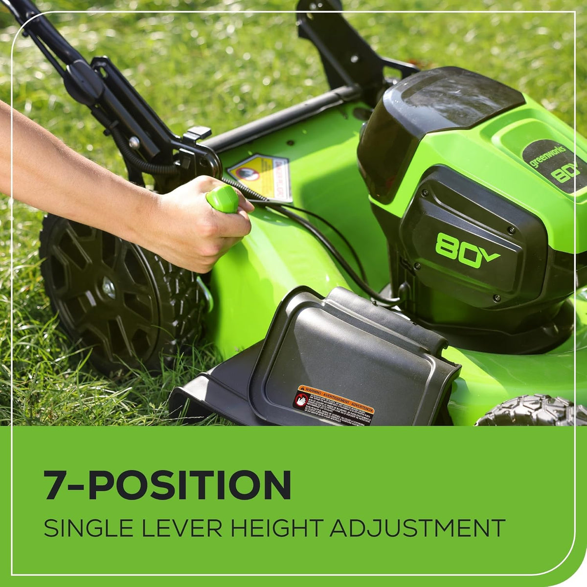 Greenworks 80V 21in Brushless Push Lawn Mower, 500 CFM Blower And 13in String Trimmer - 2 x 2.0Ah Batteries