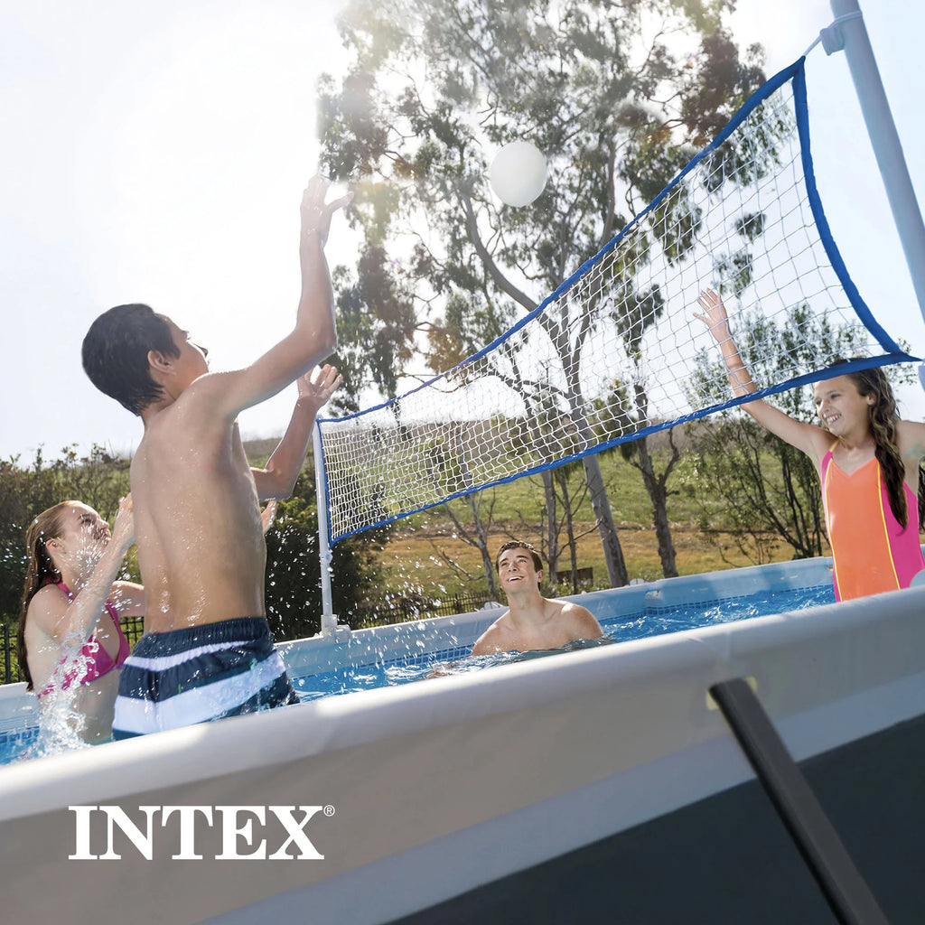 INTEX Ultra XTR Above Ground Pool 24ft x 12ft x 52in With 2 Floating Recliners And Mega Chill II Cooler