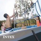 INTEX Ultra XTR Above Ground Pool 24ft x 12ft x 52in With 2 Floating Recliners And Mega Chill II Cooler