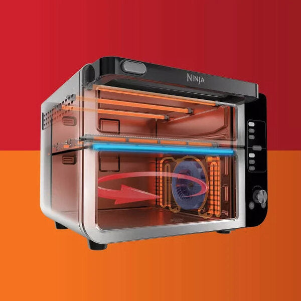 Ninja 12-in-1 Double Oven With FlexDoor, FlavorSeal, Smart Finish, Convection And Air Fry - DCT401