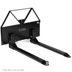 Titan Attachments Pin-On Pallet Fork Frame Attachment With 46in Fork Blades And 2600 LB Load Capacity