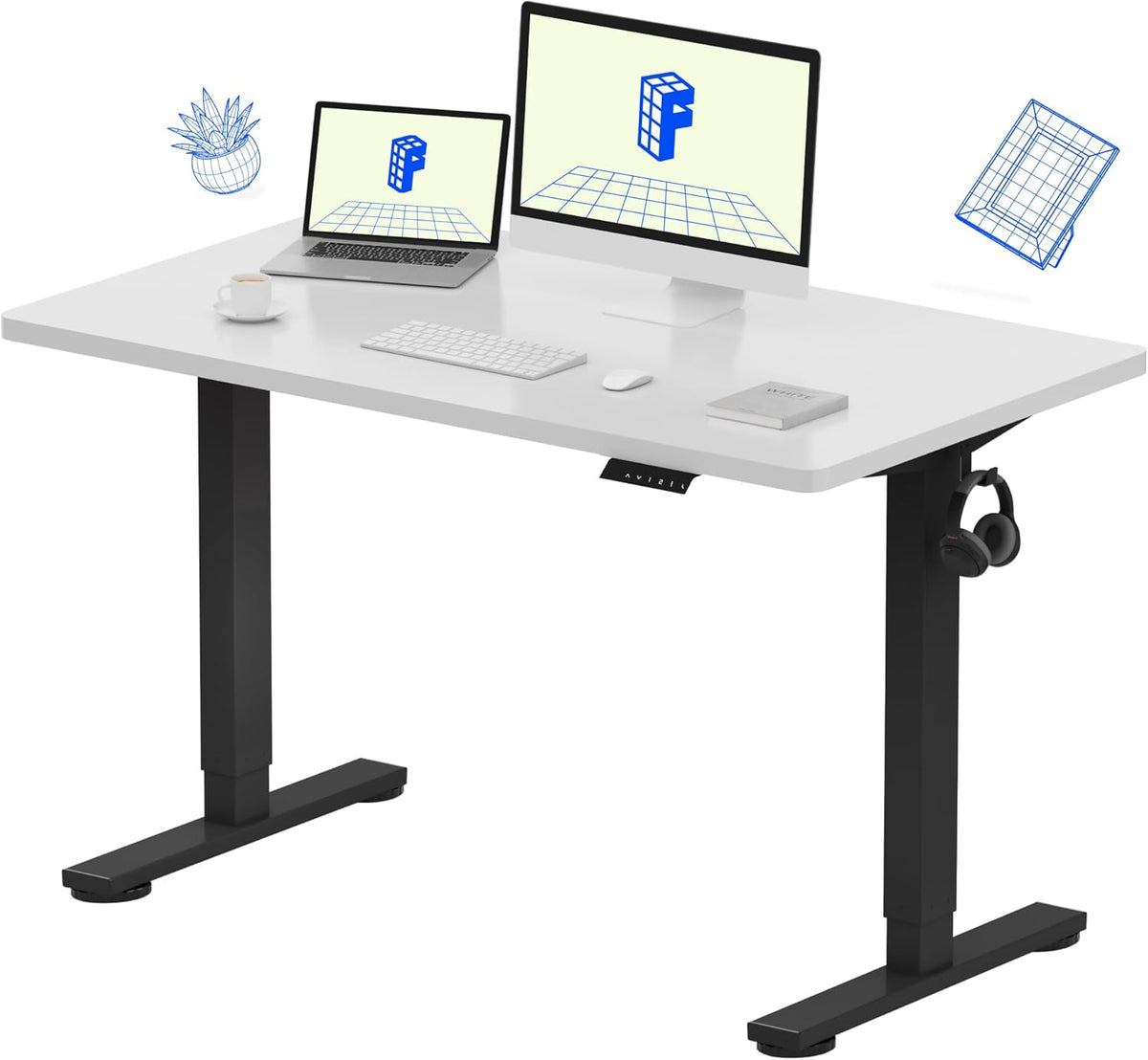 FLEXISPOT Electric Standing Desk With Whole-Piece Desktop - EN1